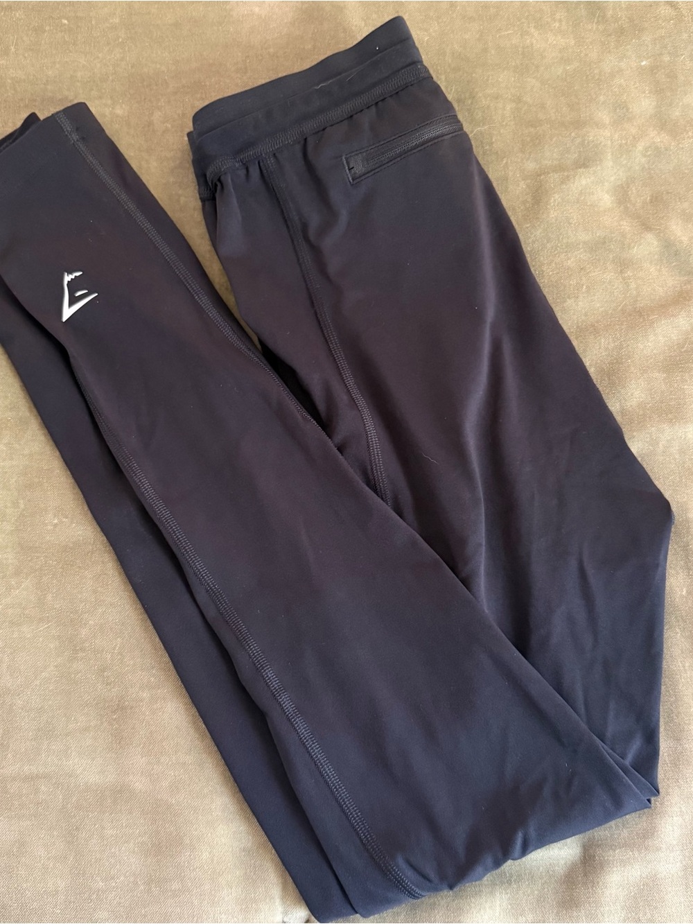 Gymshark Black Leggings with Subtle Logo